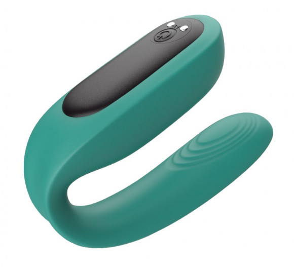 Зеленый вибратор для пар с пультом ДУ Зеленый вибратор для пар с пультом ДУ