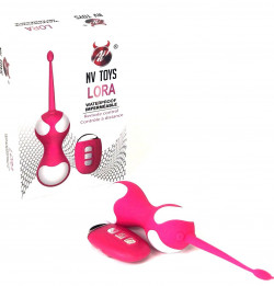 Ярко-розовые вагинальные виброшарики Lora Ярко-розовые вагинальные виброшарики Lora