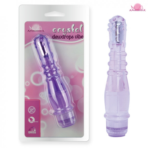 Фиолетовый вибростимулятор Crystal Vibrator-dewdrops Фиолетовый вибростимулятор Crystal Vibrator-dewdrops