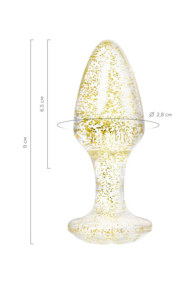 Золотистая акриловая анальная втулка - 8 см. Золотистая акриловая анальная втулка - 8 см.
