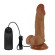Темно-бежевый вибратор с подвижной кожей Zebulon - 19,4 см.