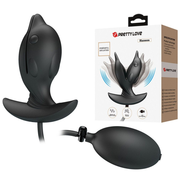 Черный анальный эспандер Hanson Черный анальный эспандер Hanson