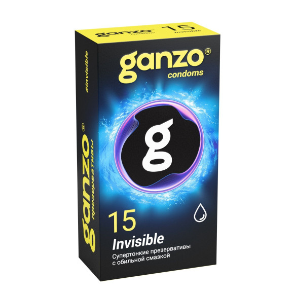 Супертонкие презервативы Ganzo Invisible - 15 шт. Супертонкие презервативы Ganzo Invisible - 15 шт.