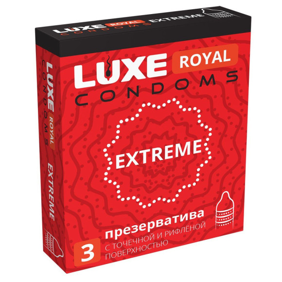 Текстурированные презервативы LUXE Royal Extreme - 3 шт. Текстурированные презервативы LUXE Royal Extreme - 3 шт.