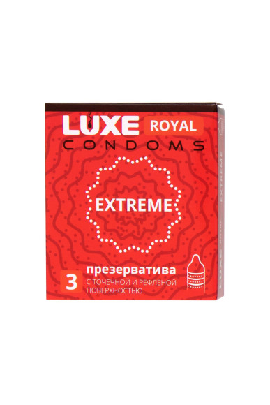Текстурированные презервативы LUXE Royal Extreme - 3 шт. Текстурированные презервативы LUXE Royal Extreme - 3 шт.
