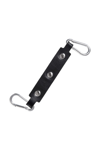 Черные кожаные однослойные оковы с контрастной строчкой Черные кожаные однослойные оковы с контрастной строчкой