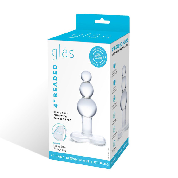 Прозрачная анальная пробка-елочка с 3 шариками Butt Plug with Tapere Base - 11 см. Прозрачная анальная пробка-елочка с 3 шариками Butt Plug with Tapere Base - 11 см.