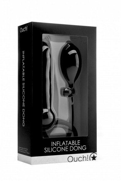 Чёрный анальный фаллоимитатор с расширением - 18 см. Чёрный анальный фаллоимитатор с расширением - 18 см.