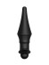 Черная перезаряжаемая анальная пробка №08 Cone-shaped butt plug - 13,5 см.