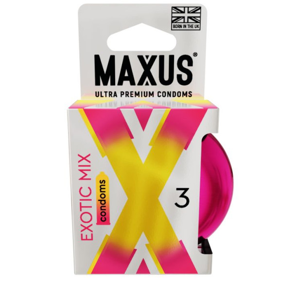 Ароматизированные презервативы Maxus Exotic Mix - 3 шт. Ароматизированные презервативы Maxus Exotic Mix - 3 шт.
