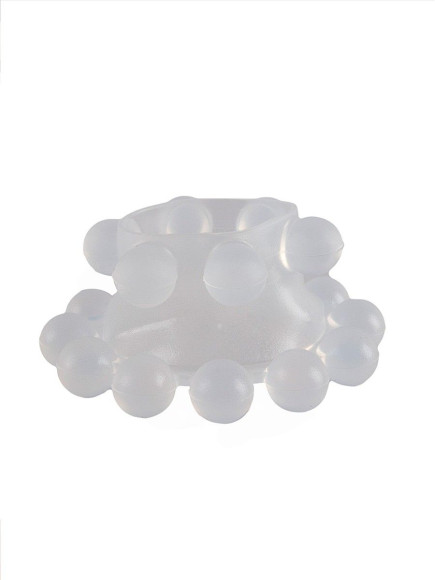 Эластичное эрекционное кольцо с двумя рядами шариков