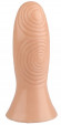 Телесная анальная втулка с рельефом - 17 см.