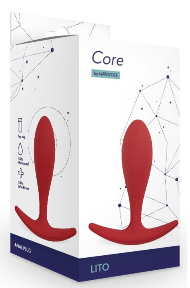 Бордовая анальная пробка Lito M - 8,9 см. Бордовая анальная пробка Lito M - 8,9 см.