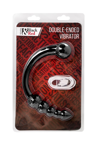 Черный двусторонний вибратор - 35 см. Черный двусторонний вибратор - 35 см.