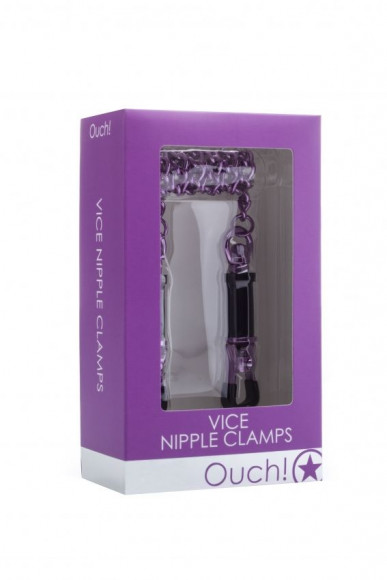 Фиолетовые зажимы для сосков Vice Nipple Clamps Фиолетовые зажимы для сосков Vice Nipple Clamps