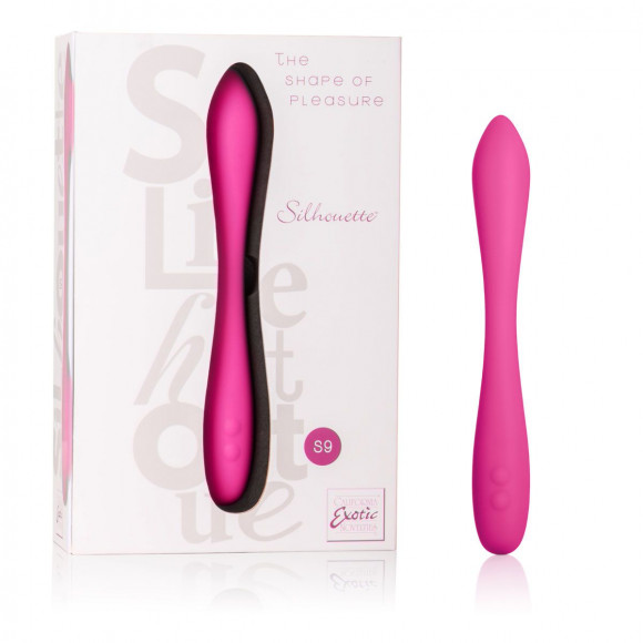 Перезаряжаемый розовый вибромассажер Silhouette S9 - 16,5 см.