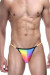 Мужские разноцветные трусы-стринги Don Moris