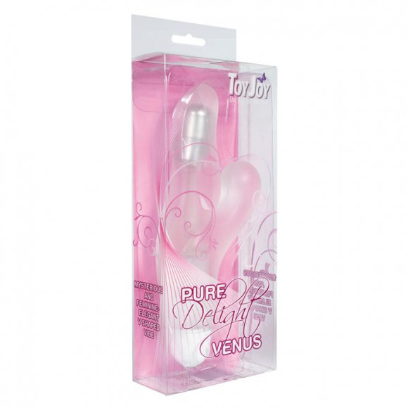 Изысканный прозрачный вибратор Pure Delight Venus V Shape - 17,5 см. Изысканный прозрачный вибратор Pure Delight Venus V Shape - 17,5 см.