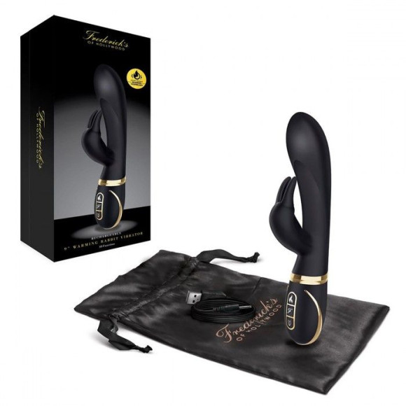 Черный вибратор-кролик с эффектом нагрева Warming Rabbit Vibrator Черный вибратор-кролик с эффектом нагрева Warming Rabbit Vibrator