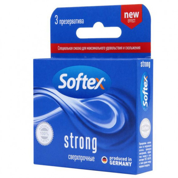 Сверхпрочные презервативы Softex Strong - 3 шт.