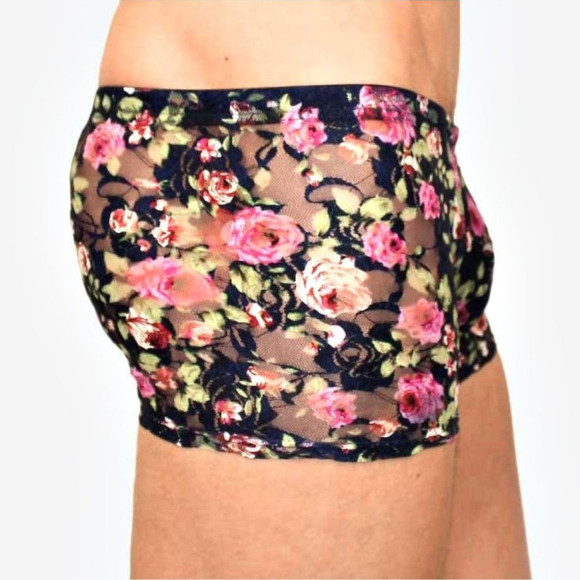 Мужские сетчатые трусы-боксеры с розами Rose Boxer Мужские сетчатые трусы-боксеры с розами Rose Boxer