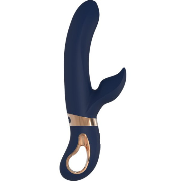 Темно-синий вибратор-кролик Atropos - 23 см. Темно-синий вибратор-кролик Atropos - 23 см.