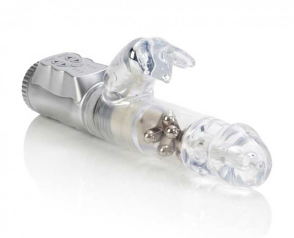 Прозрачный водонепроницаемый вибромассажер JACK RABBIT Прозрачный водонепроницаемый вибромассажер JACK RABBIT