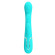 Аквамариновый мультифункциональный вибратор Shania - 22,2 см. Аквамариновый мультифункциональный вибратор Shania - 22,2 см.