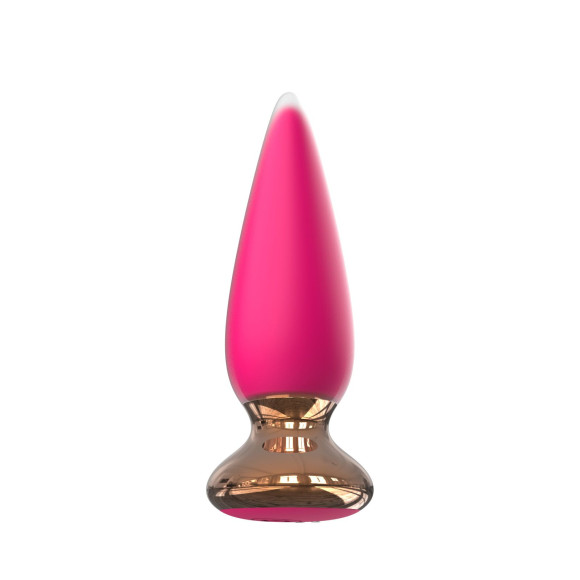 Розовая анальная вибропробка Anal Plug с пультом ДУ - 12 см. Розовая анальная вибропробка Anal Plug с пультом ДУ - 12 см.