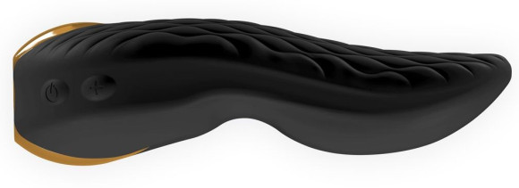 Черный двойной вибростимулятор AIKO с двумя моторами Черный двойной вибростимулятор AIKO с двумя моторами