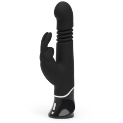 Черный хай-тек вибратор Greedy Girl Thrusting Rabbit Vibrator - 22,8 см. Черный хай-тек вибратор Greedy Girl Thrusting Rabbit Vibrator - 22,8 см.