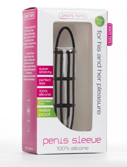 Чёрная насадка-сетка на пенис 