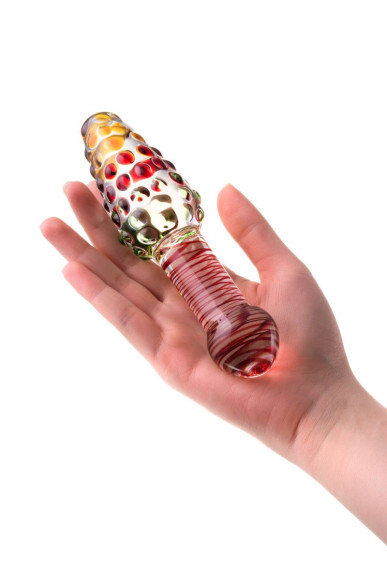 Двусторонний стеклянный фаллос с головкой-конусом - 17,5 см. Двусторонний стеклянный фаллос с головкой-конусом - 17,5 см.