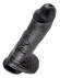 Реалистичный чёрный фаллоимитатор-гигант 10 Cock with Balls - 25,4 см. Реалистичный чёрный фаллоимитатор-гигант 10 Cock with Balls - 25,4 см.