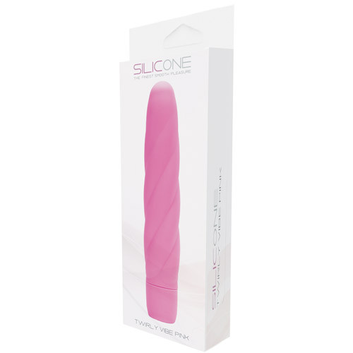Розовый вибратор со спиралевидным рельефом TWIRLY VIBE SILICONE - 19 см. Розовый вибратор со спиралевидным рельефом TWIRLY VIBE SILICONE - 19 см.