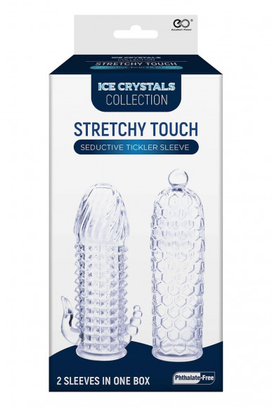 Набор из 2 прозрачных насадок на член Seductive Tickler Sleeves Set