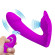Лиловая клиторальная бабочка с вагинальным виброотростком Katherine