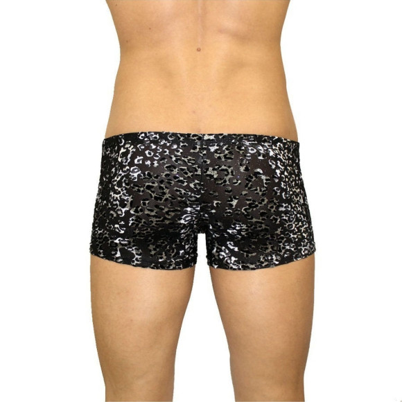 Мужские трусы-боксеры с леопардовым принтом под велюр Мужские трусы-боксеры с леопардовым принтом под велюр