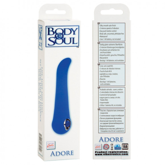 Синий вибратор Body&Soul Adore Синий вибратор Body&Soul Adore