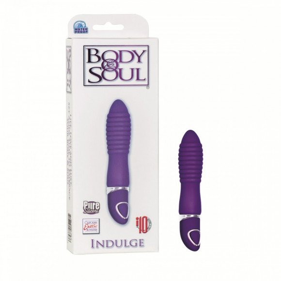 Фиолетовый рельефный вибратор Body & Soul Indulge - 9,5 см. Фиолетовый рельефный вибратор Body & Soul Indulge - 9,5 см.