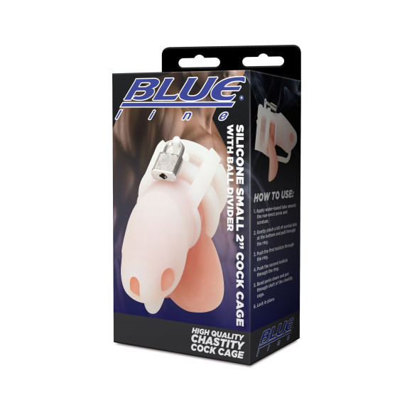 Белая клетка для пениса Silicone Small 2 in Cock Cage With Ball Divider Белая клетка для пениса Silicone Small 2 in Cock Cage With Ball Divider