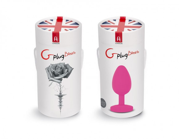 Ярко-розовая анальная пробка Gplug Bioskin - 10,5 см. Ярко-розовая анальная пробка Gplug Bioskin - 10,5 см.