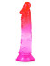 Яркий розово-красный фаллоимитатор с присоской