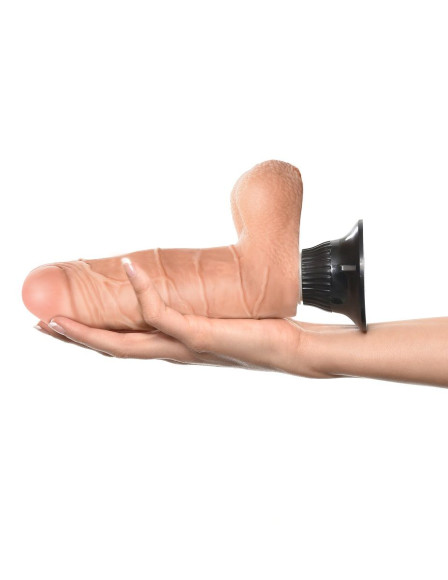 Вибратор телесного цвета с мошонкой Real Feel Deluxe №1 - 22 см. Вибратор телесного цвета с мошонкой Real Feel Deluxe №1 - 22 см.