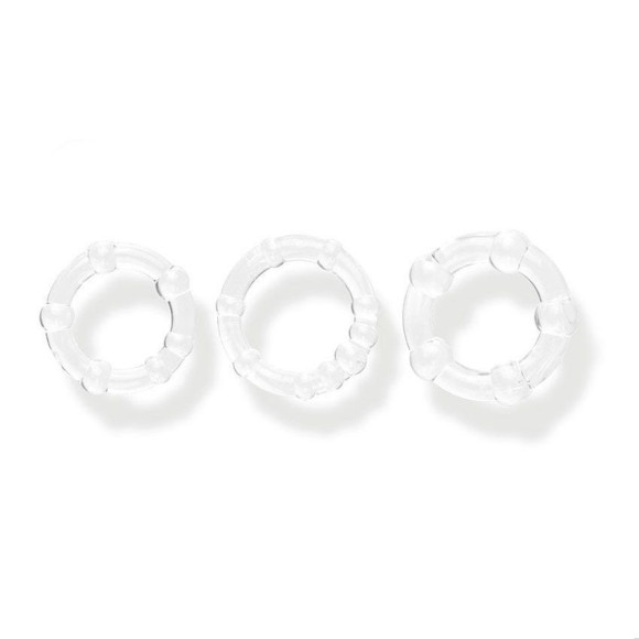 Набор из 3 прозрачных эрекционных колечек Набор из 3 прозрачных эрекционных колечек
