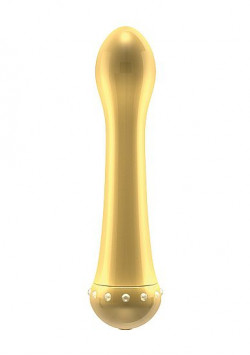 Вибратор с кристаллами The Diamond Gold - 16,5 см.