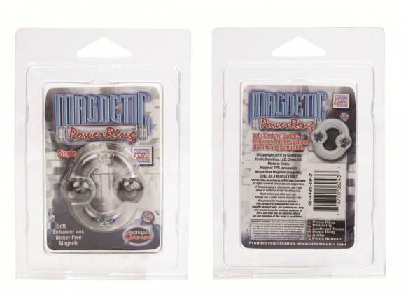 Прозрачное эрекционное кольцо с магнитами Magnetic Power Прозрачное эрекционное кольцо с магнитами Magnetic Power