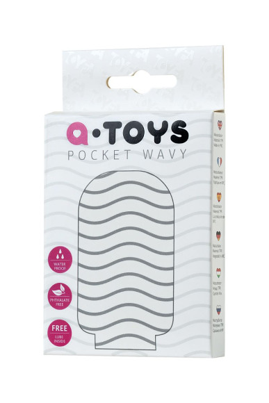 Белый мастурбатор A-Toys Pocket Wavy Белый мастурбатор A-Toys Pocket Wavy