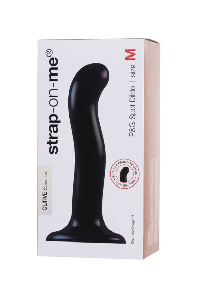 Черный стимулятор для пар P&G-Spot Dildo Size L - 19 см.