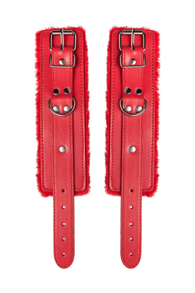 Красные наручники Anonymo из искусственной кожи